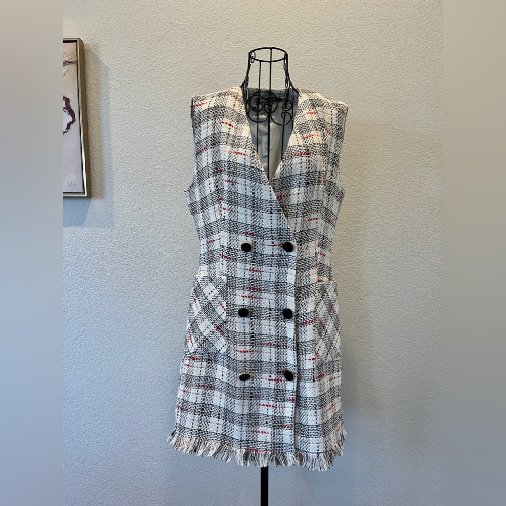 ZARA Tweed Vest Dress